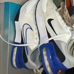 Nike White & Royal Blue Air Max Running Shoes